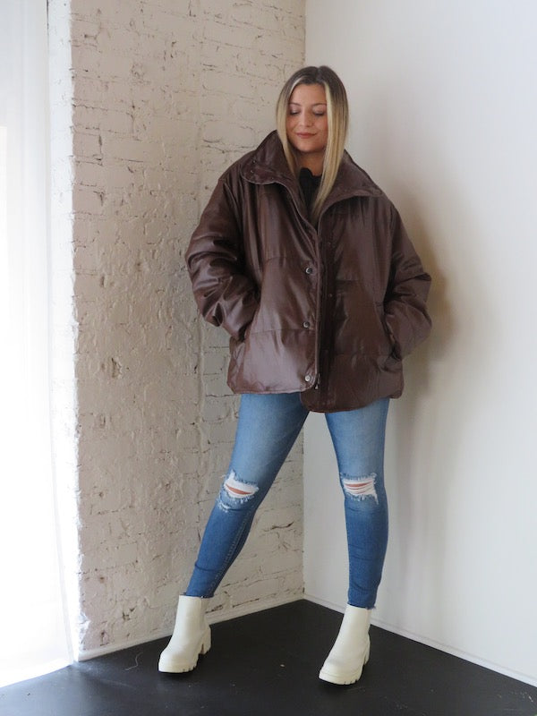 Weekend in Aspen Jacket - Chocolate