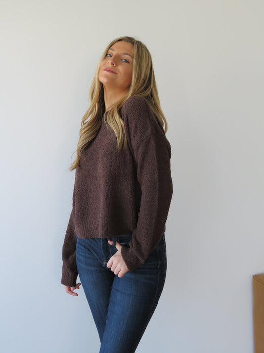 Feeling Fuzzy Sweater - Brown