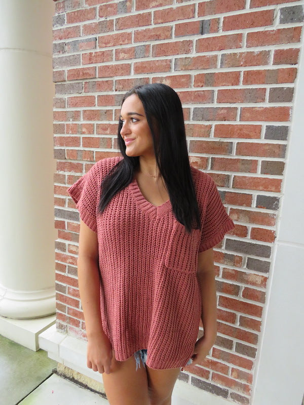 'Yours Truly' Sweater- Burnt Orange