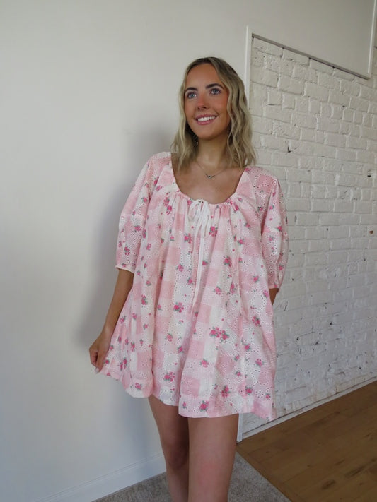 Pink Blossoms Romper