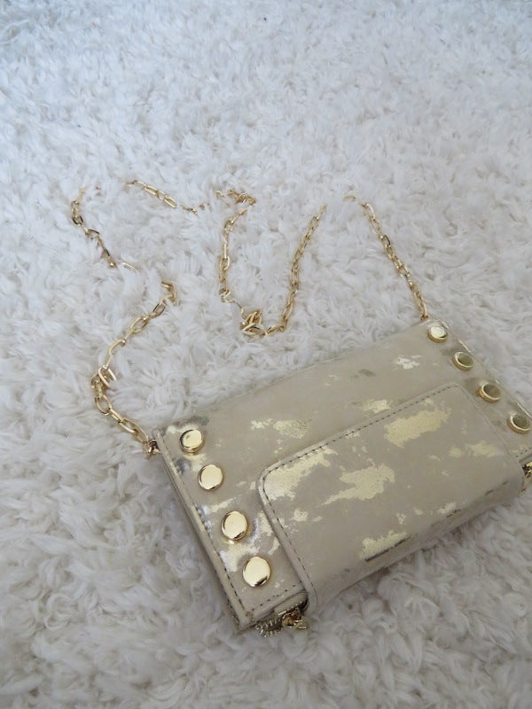 The 'Charlotte' Crossbody- Metallic Taupe
