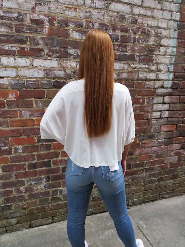Plain White Tee Crop Top